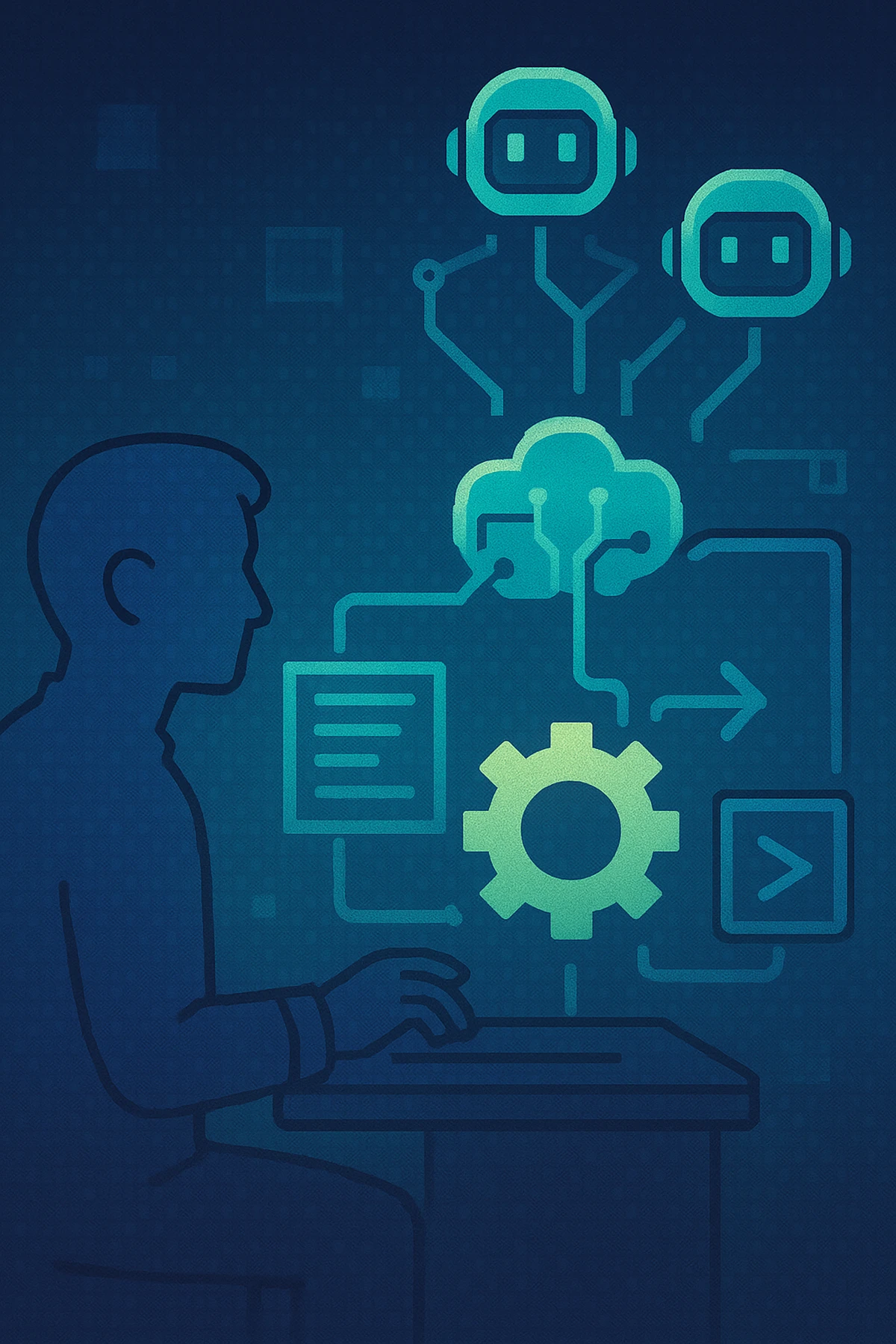 Human expert working alongside AI copilots