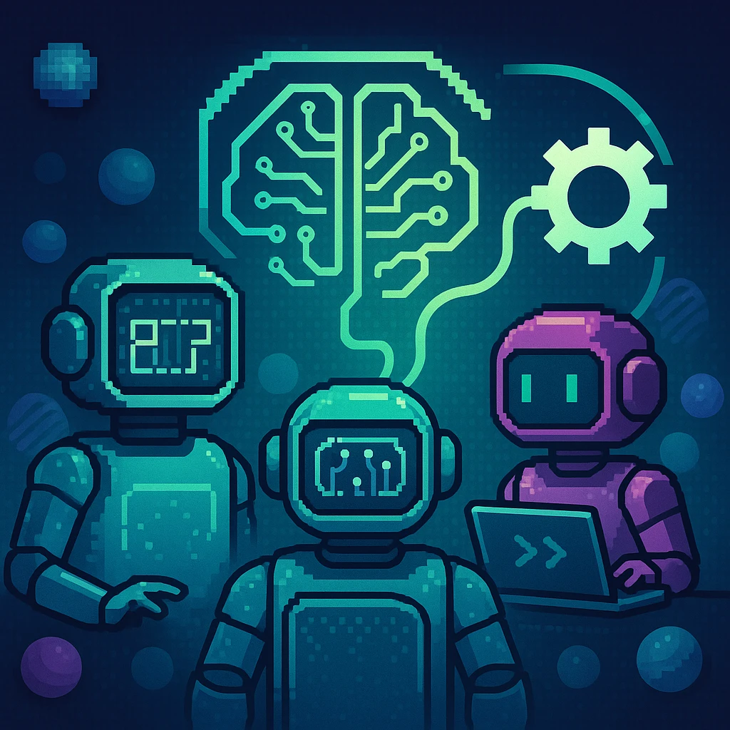 AI agents collaborating around a knowledge cloud